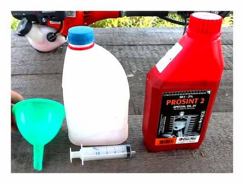 Mixing Ratio Of Gasoline With Trimmer Oil