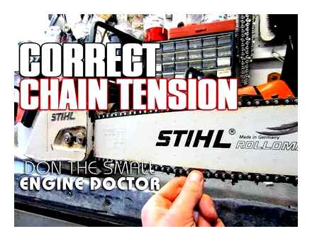 properly, tension, chain, stihl, chainsaw