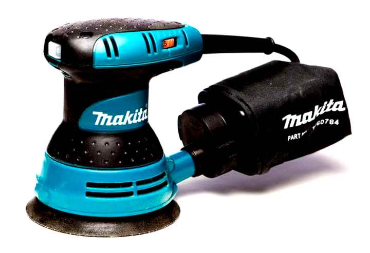 Makita eccentric sander with dust outlet