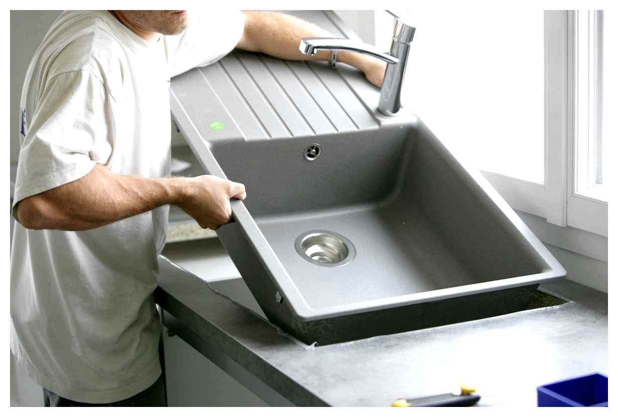 installing a stone sink in the countertop
