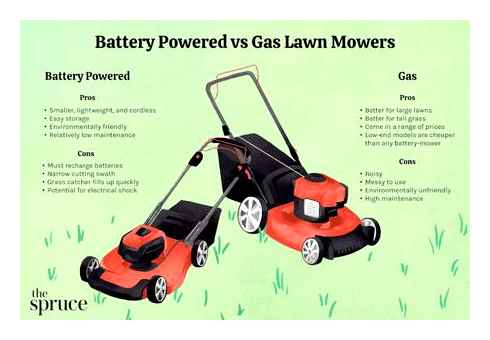 difference, mowers, gasoline, electric, wheels