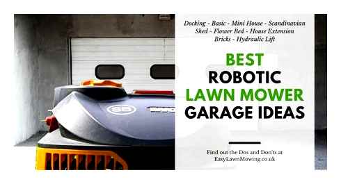 robot, lawn, mower, house, garage
